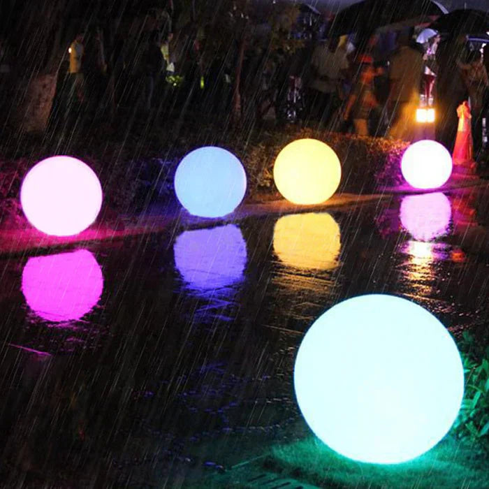 GlowSphere illuminating a backyard with warm, inviting outdoor light