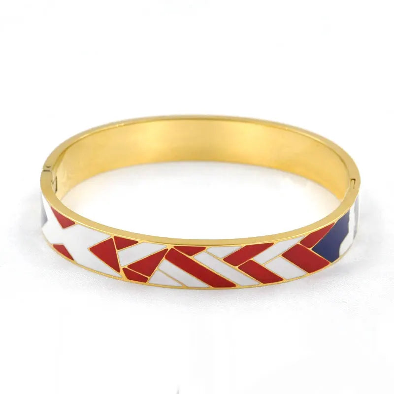 Fashionable gold geode cuff bracelet for women. A stylish natural stone and charm accessory.