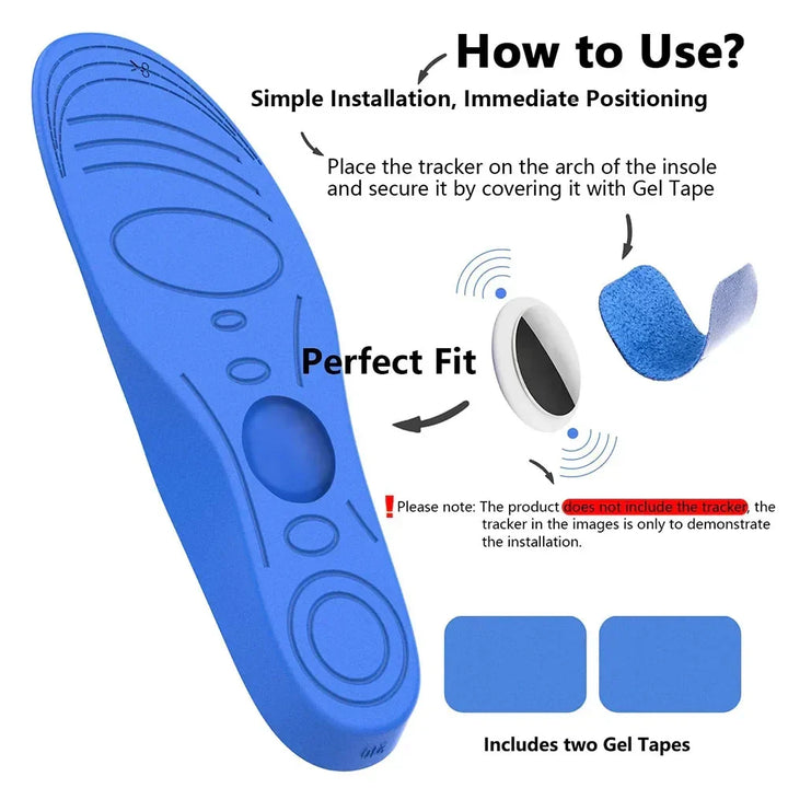 Discreet GPS tracking insoles. Smart shoe inserts for adults, ensuring personal security & comfort.