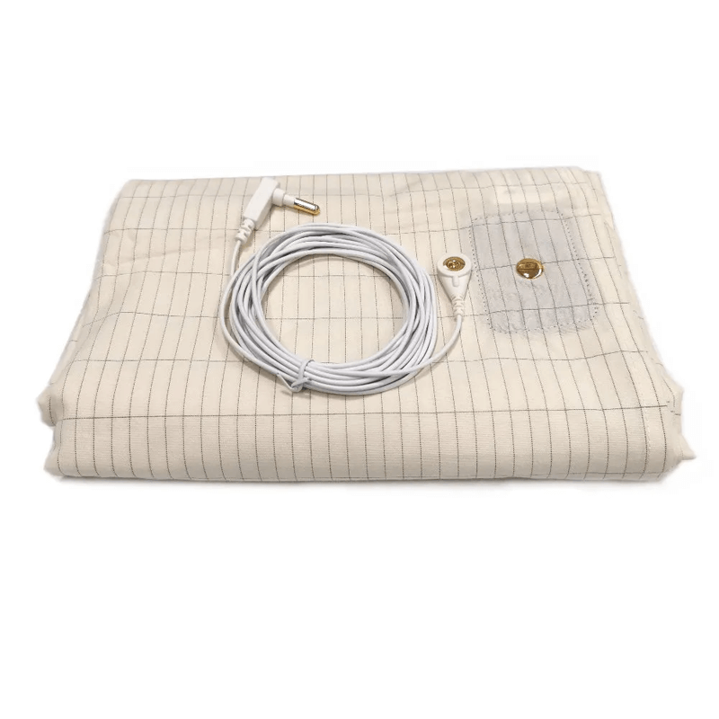 Grounding bed sheet with silver for better sleep, natural wellness & recovery.