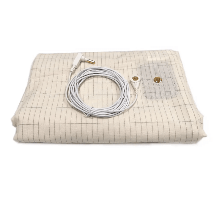 Grounding bed sheet with silver for better sleep, natural wellness & recovery.