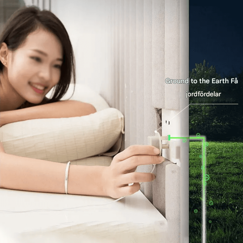 Premium grounding bed sheet with silver, a conductive sheet for better sleep & circulation.