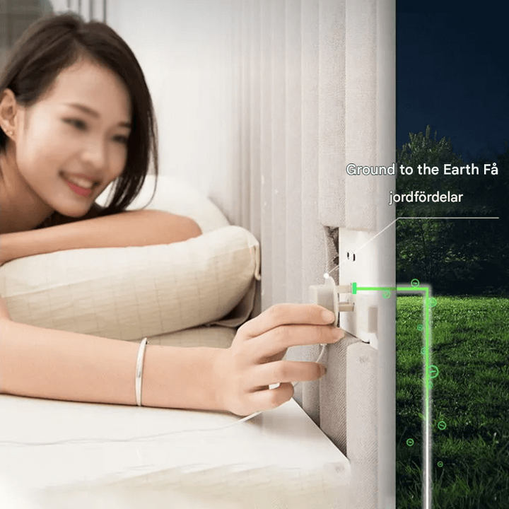 Premium grounding bed sheet with silver, a conductive sheet for better sleep & circulation.