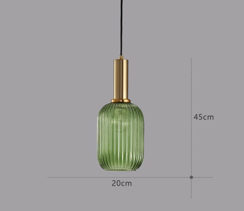 Home decor glass pendant lamp, providing warm retro illumination.