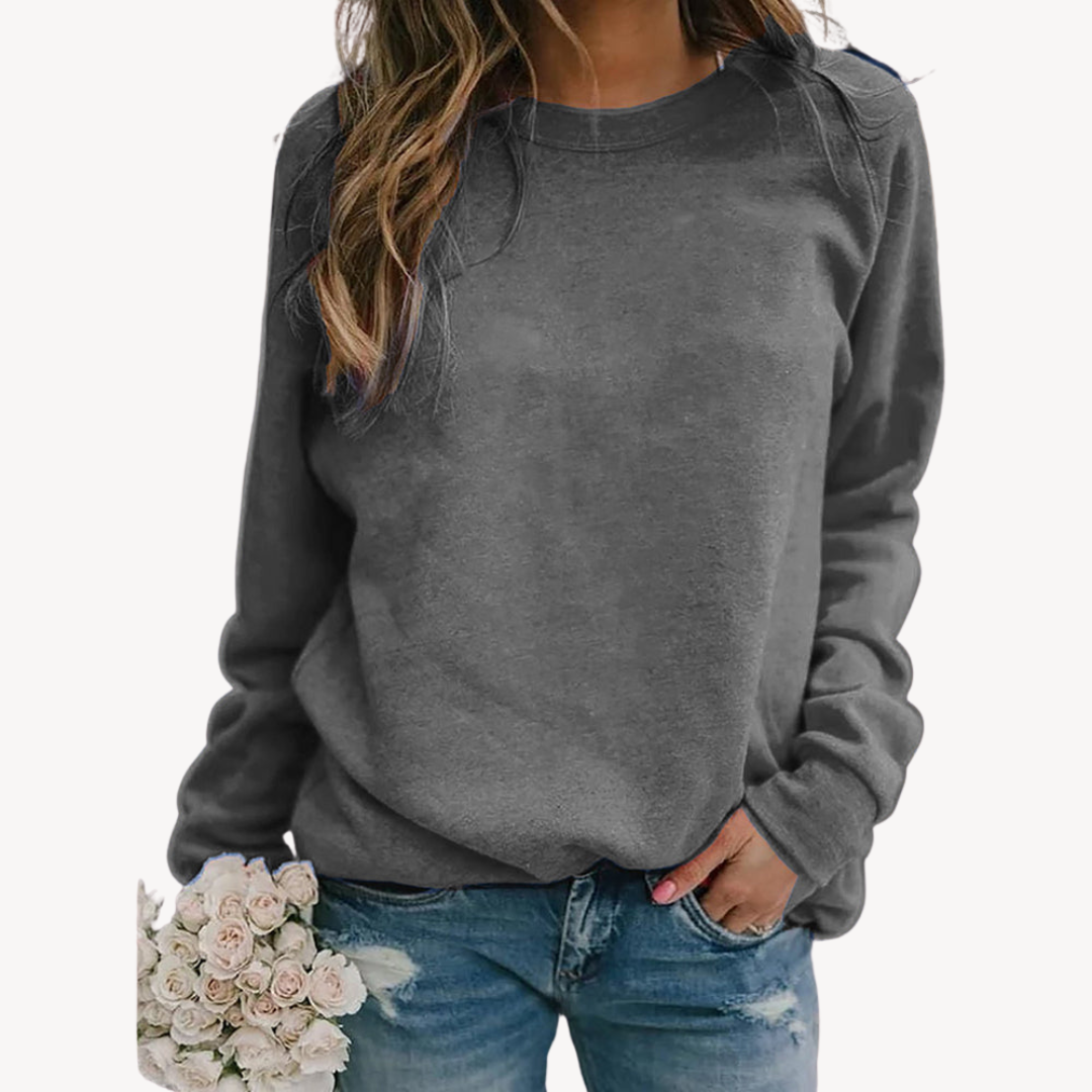 Cozy women's relaxed fit crew neck sweatshirt for ultimate comfort and casual daily wear.