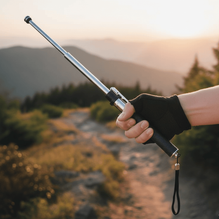 Unisex portable outdoor trekking pole for hiking, travel, and reliable walking support.