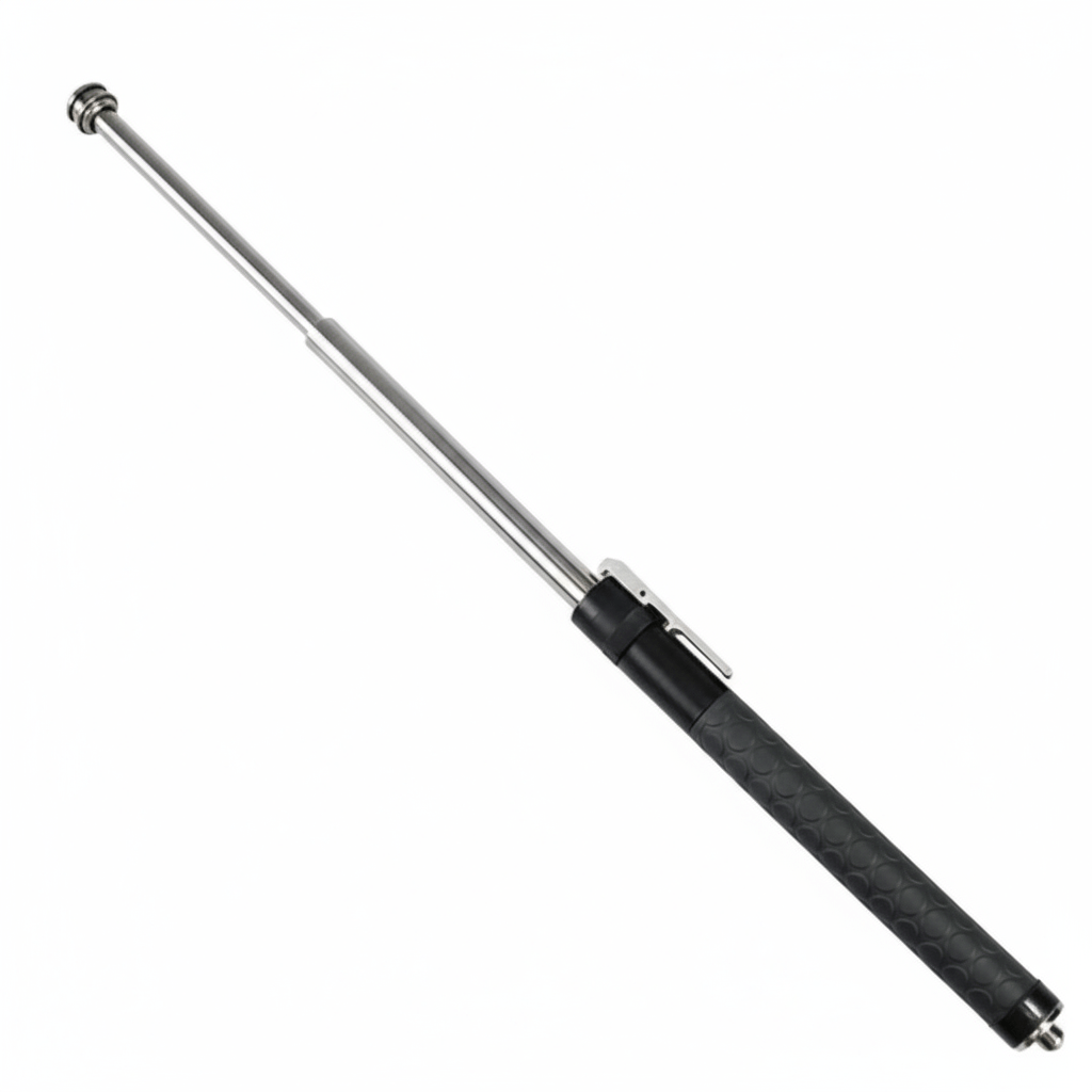 Secure unisex trekking pole, a sturdy walking stick for personal defense & outdoor support.