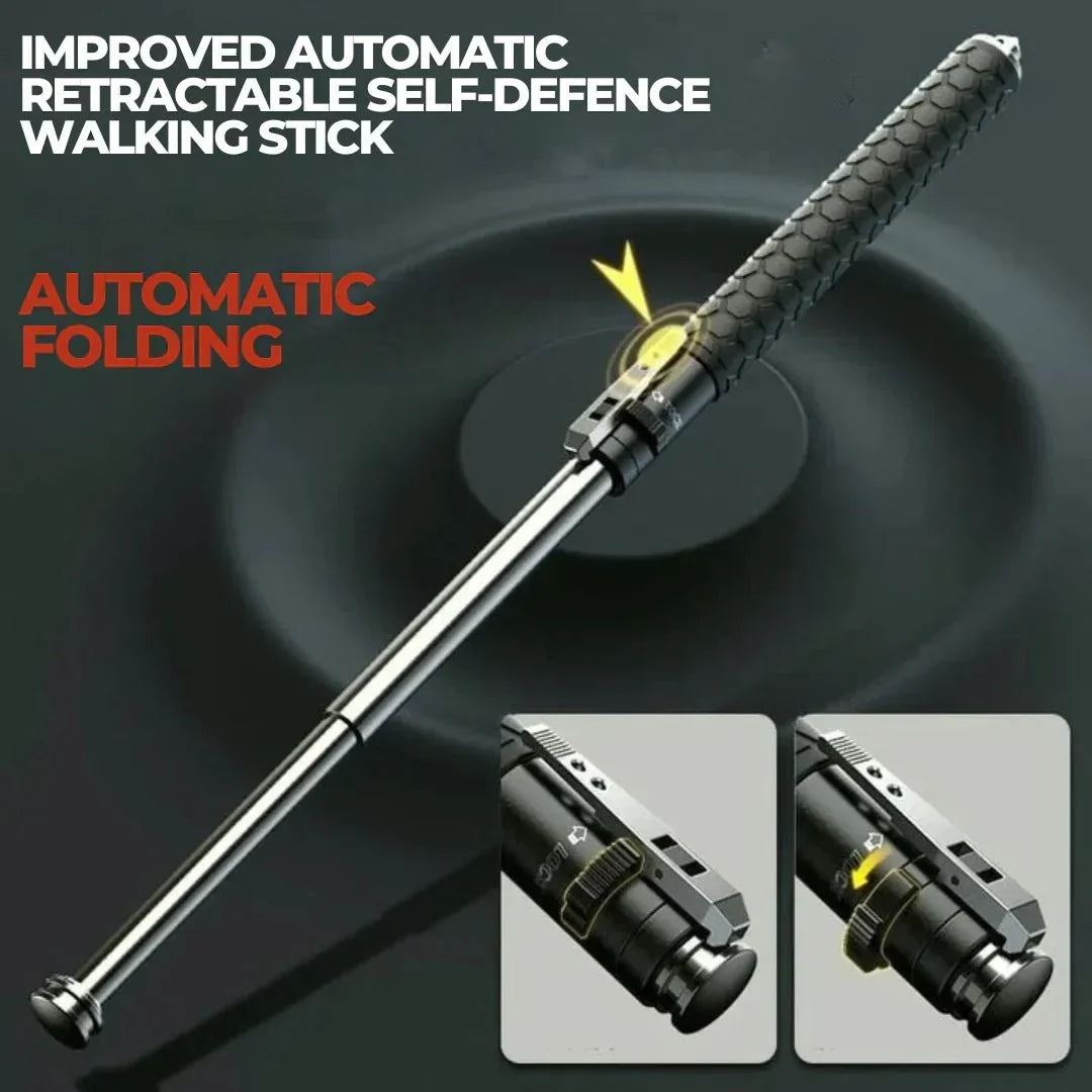 Discreet self-defense walking stick, stable outdoor trekking pole for travel & reliable support.
