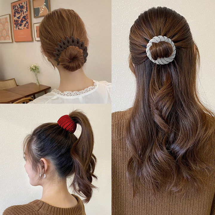 Elegant bird's nest hair clip in a beige hue, perfect for women's sophisticated daily wear & updos.