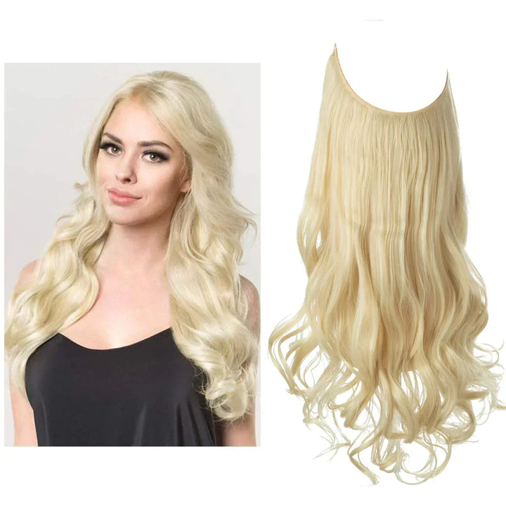 Fashionable natural wave hair extensions. Creates a stunning, voluminous, long hairstyle for women.