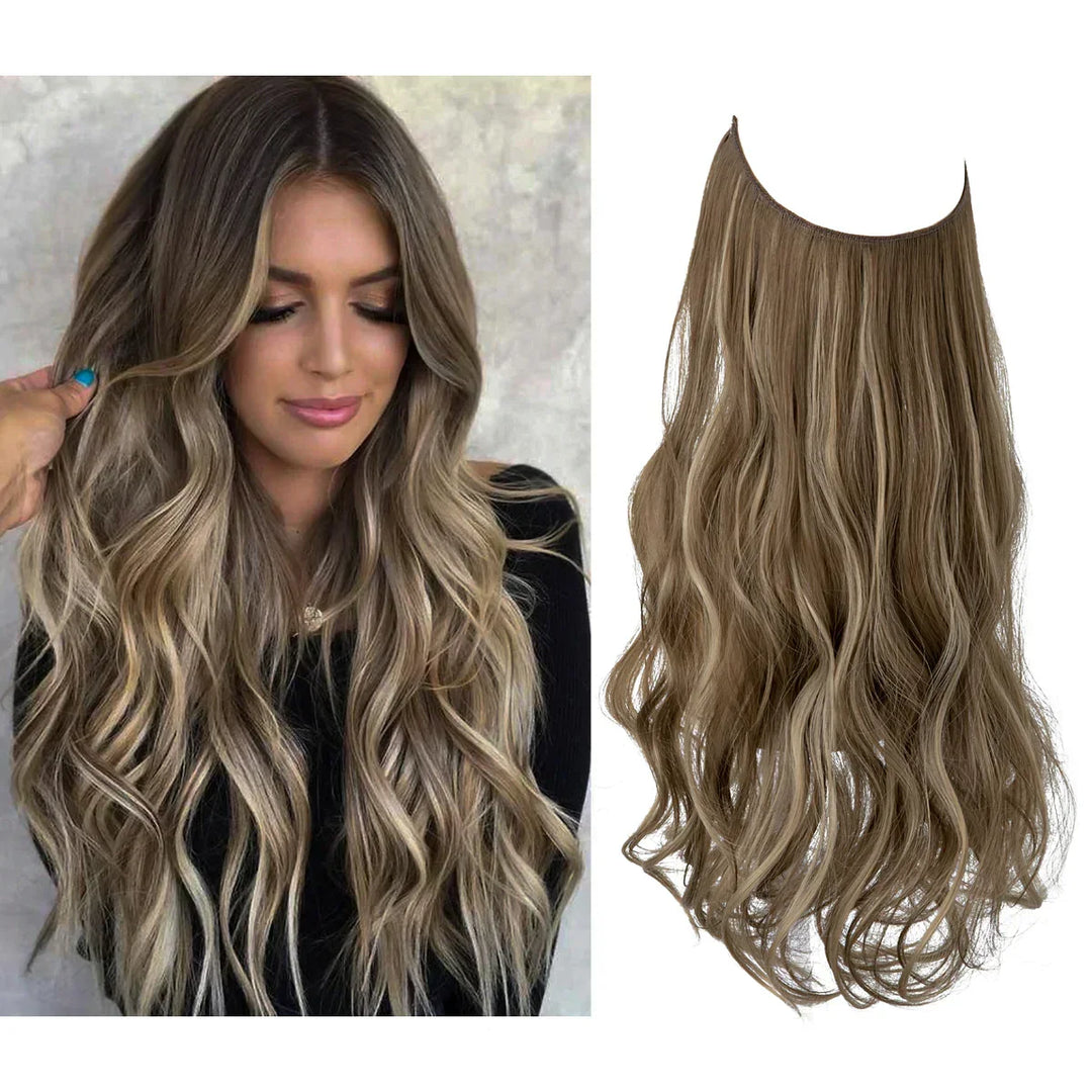 Rich brown natural wave hair extensions for women. Get luscious volume & fashion-forward length.