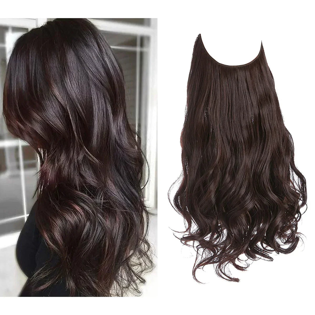 Seamless natural wave hair extensions for women. Boosts hair volume & adds beautiful length.
