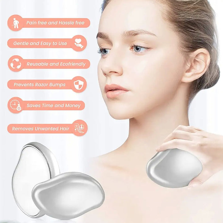 Pain-free crystal hair remover, a unisex body care tool for silky smooth skin & exfoliation.