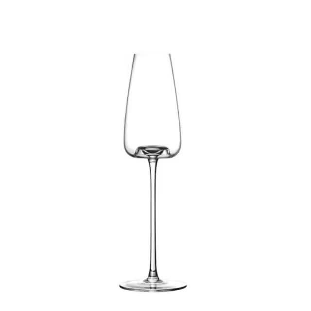 Luxurious 6-piece handmade crystal wine glasses & champagne flutes set, ideal for entertaining.