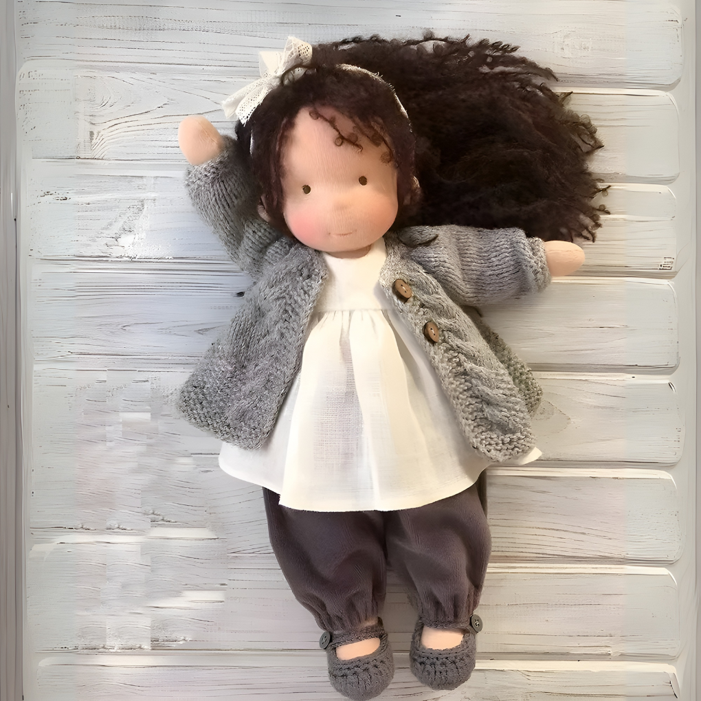 This handmade doll is more than a toy; it's a companion for imaginative journeys.