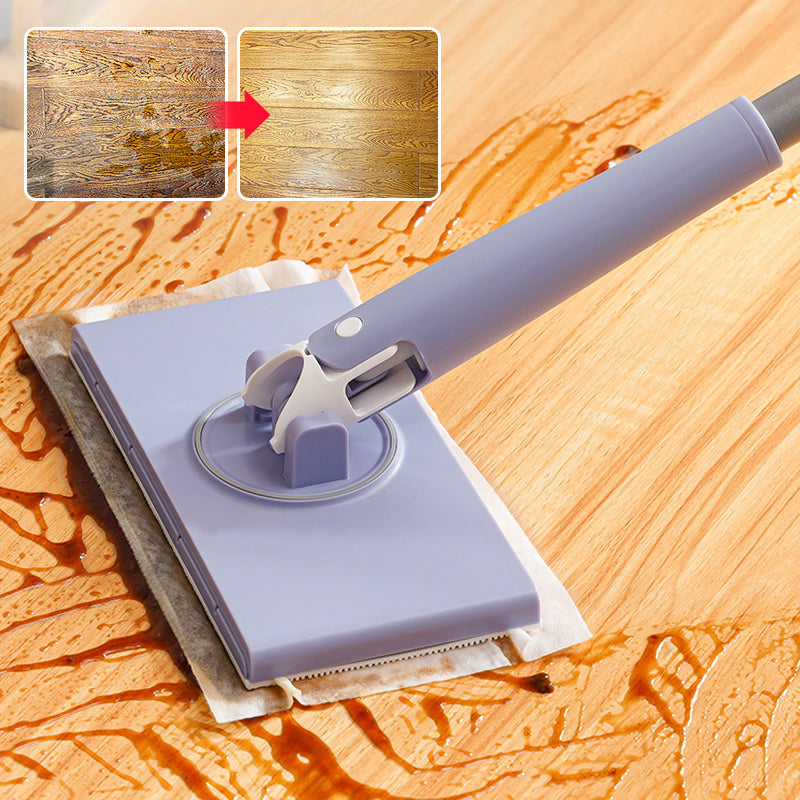 Hands-free mini wet wipe mop with 360° rotation for efficient home cleaning.