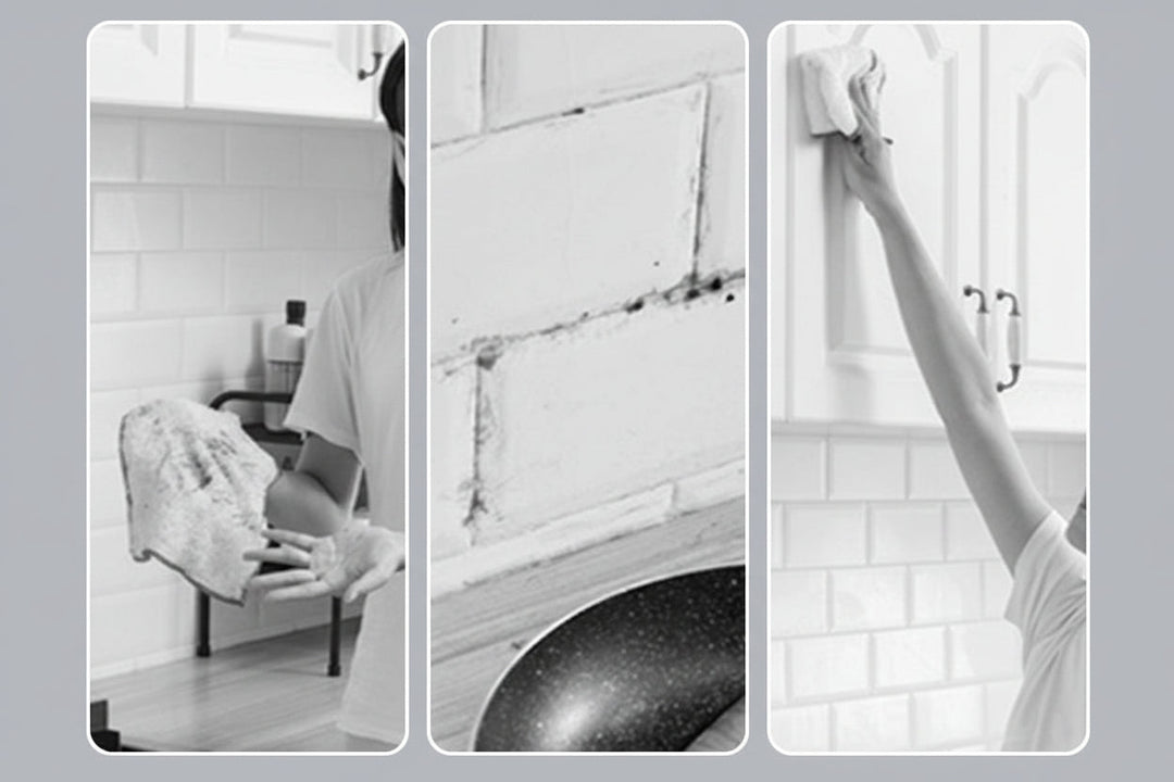 Purple hands-free mini wet wipe mop for quick and efficient home floor cleaning.