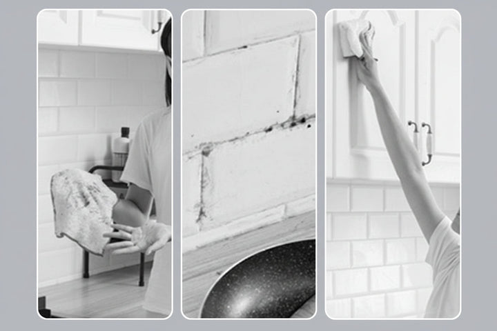 Purple hands-free mini wet wipe mop for quick and efficient home floor cleaning.