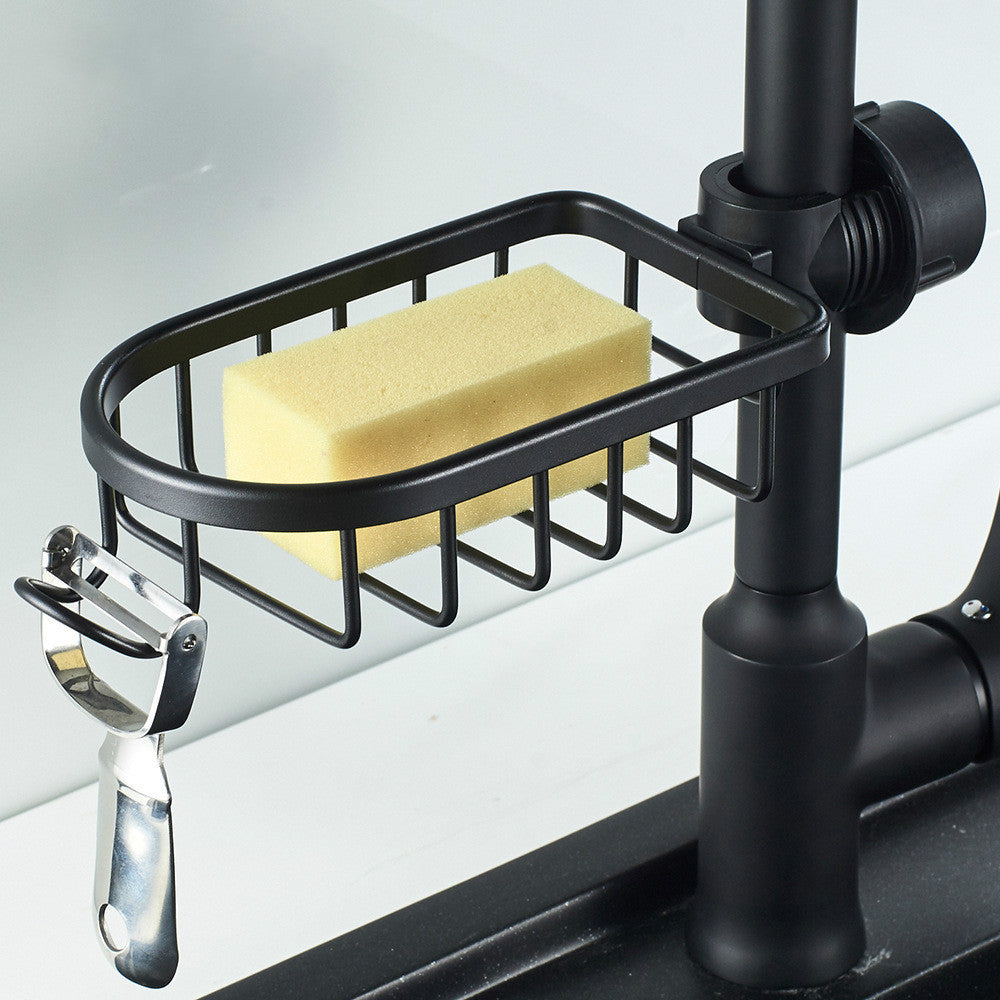 Quick-drying shower caddy with drain rack, wall-mounted for hygienic bathroom storage of toiletries.