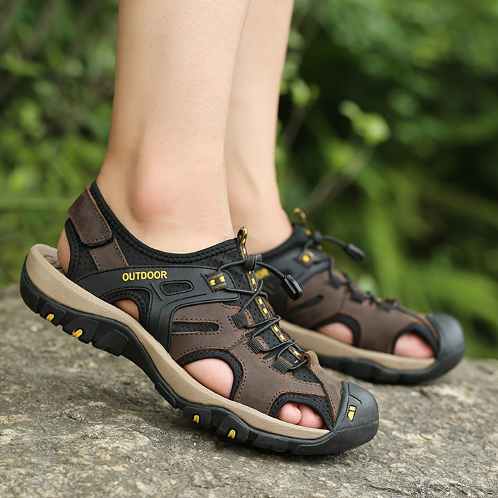 Versatile men's closed-toe hiking sandals for adventure, walking, and challenging outdoor trails.