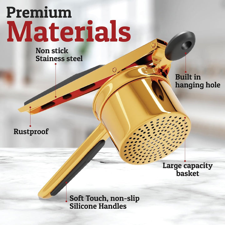 Get lump-free mashed potatoes with this stainless steel masher