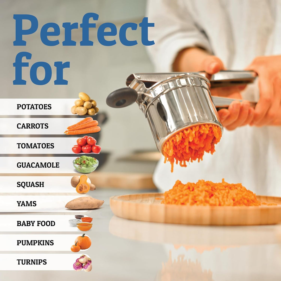 Home cooking essential: Sturdy stainless steel potato masher