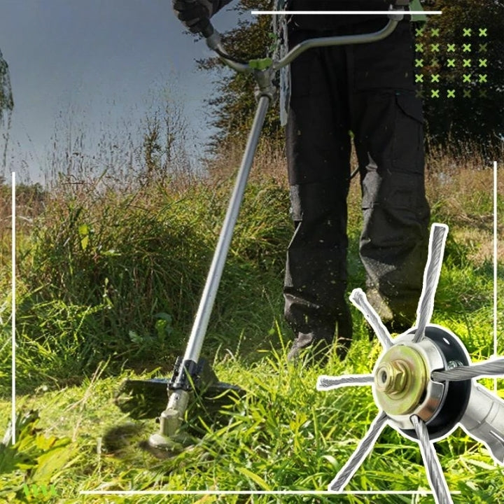 Professional lawn edging tool with heavy-duty steel wire trimmer
