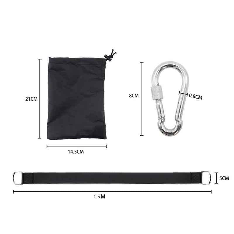 Portable universal tree swing & hammock straps kit. Heavy-duty, weather-resistant polyester for outdoor adventures.