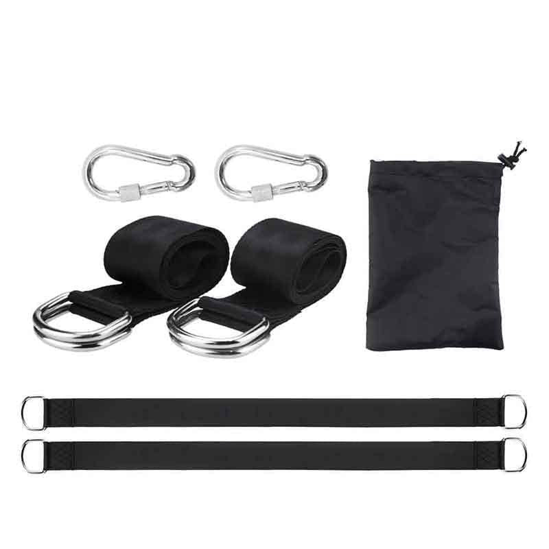 Sturdy outdoor tree swing & hammock straps kit. Universal, heavy-duty polyester suspension for secure family fun.