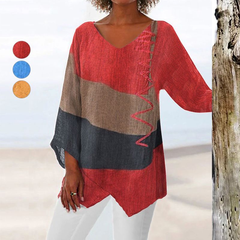 Crystal™ | Artistic V-Neck Long Shirt