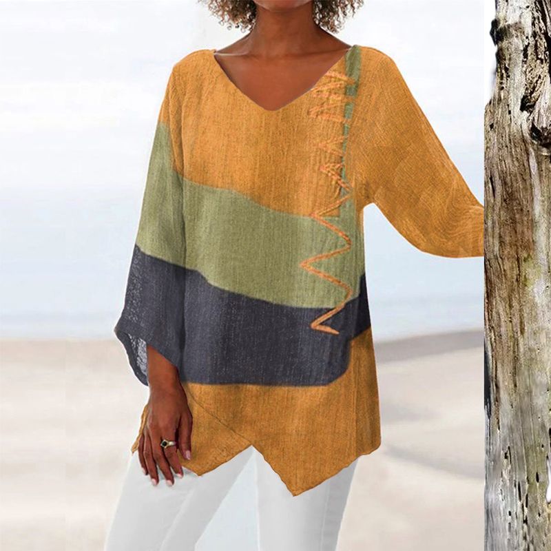 Crystal™ | Artistic V-Neck Long Shirt