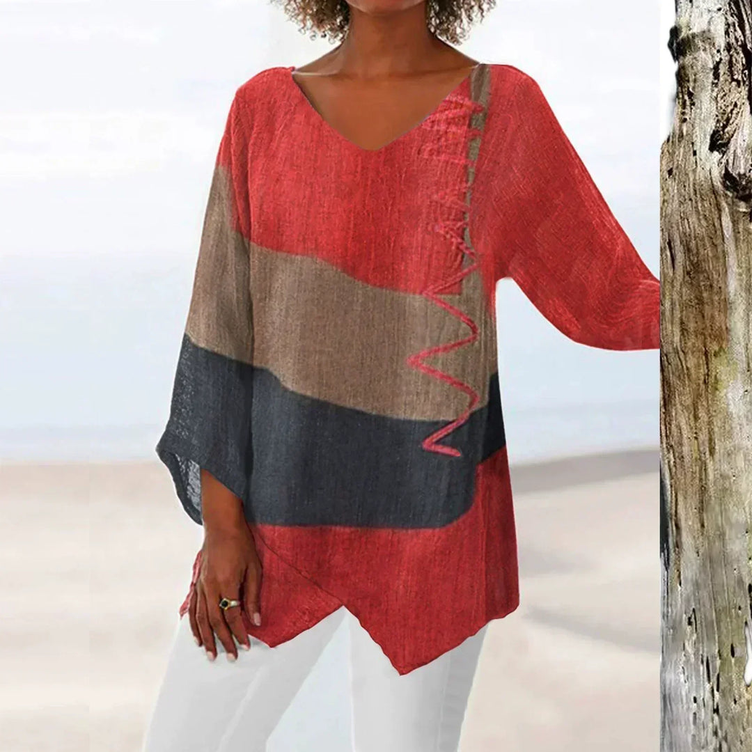 Crystal™ | Artistic V-Neck Long Shirt