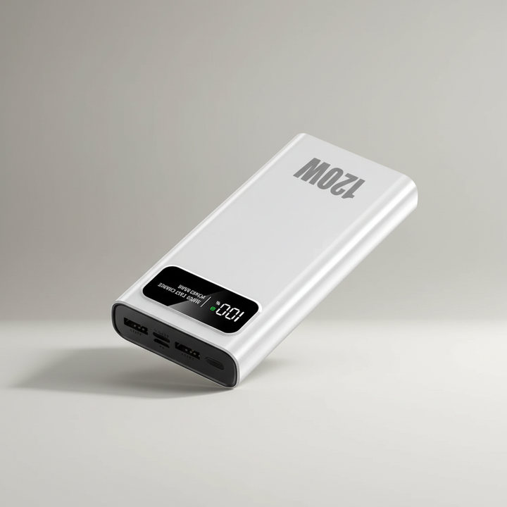 Compact USB-C power bank, quickly charges phones & tablets on the go. Essential portable battery.