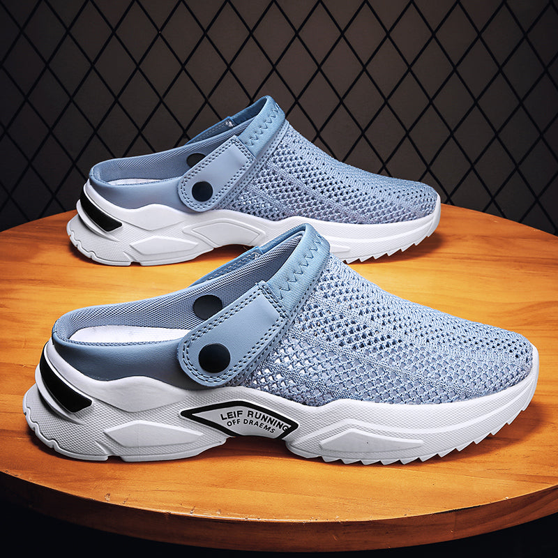 Men's orthopedic slip-on clogs with arch support, perfect for walking & all-day comfort. Ergonomic design.