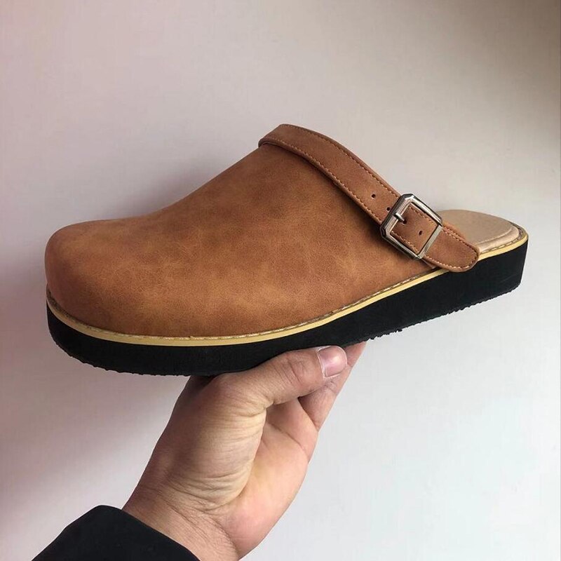Men's orthopaedic comfort sandals with arch support, perfect for summer walking and foot health.