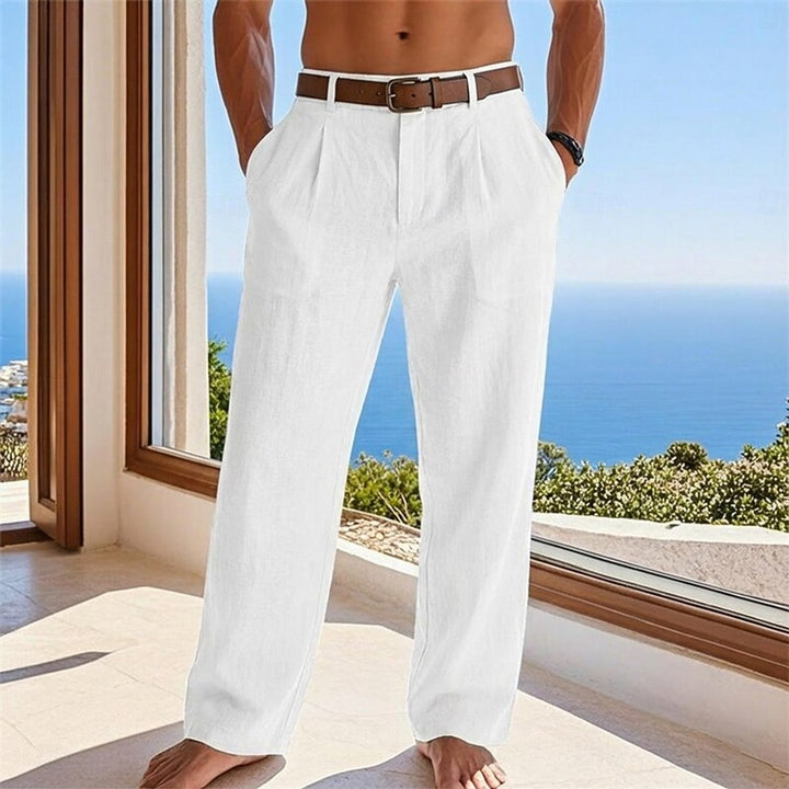 Men's lightweight loose fit summer trousers, ideal for comfortable casual wear.