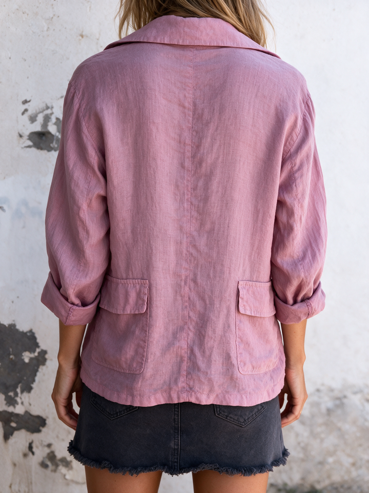 Women's all-season blazer, chic and lightweight with a classic minimalist design for versatile wear.
