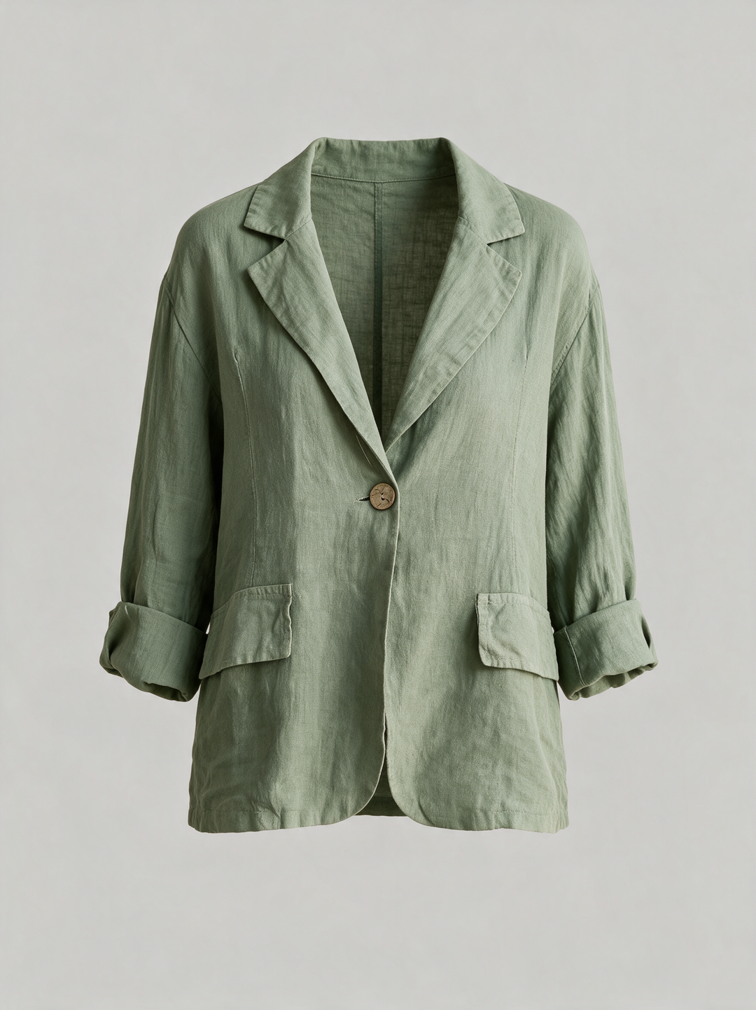 Elegant minimalist women's blazer, a classic lightweight jacket for versatile and chic apparel.