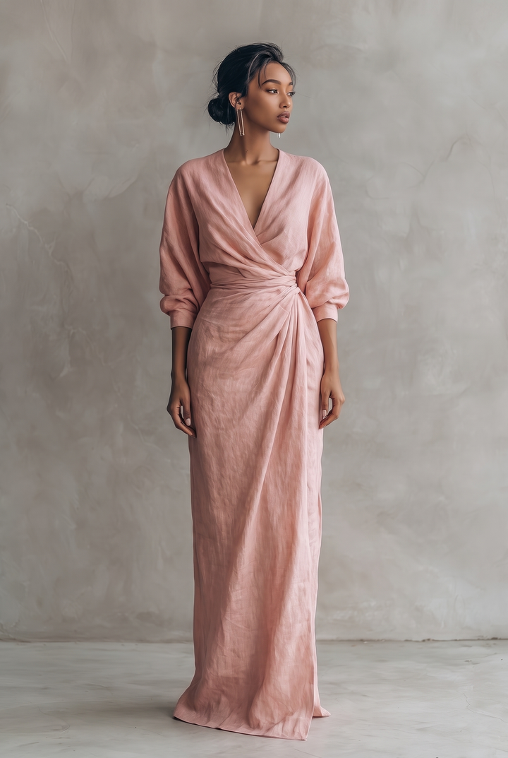 Women's V-Neck Maxi Dress for effortless style & comfort. Perfect summer, beach, or casual everyday wear.