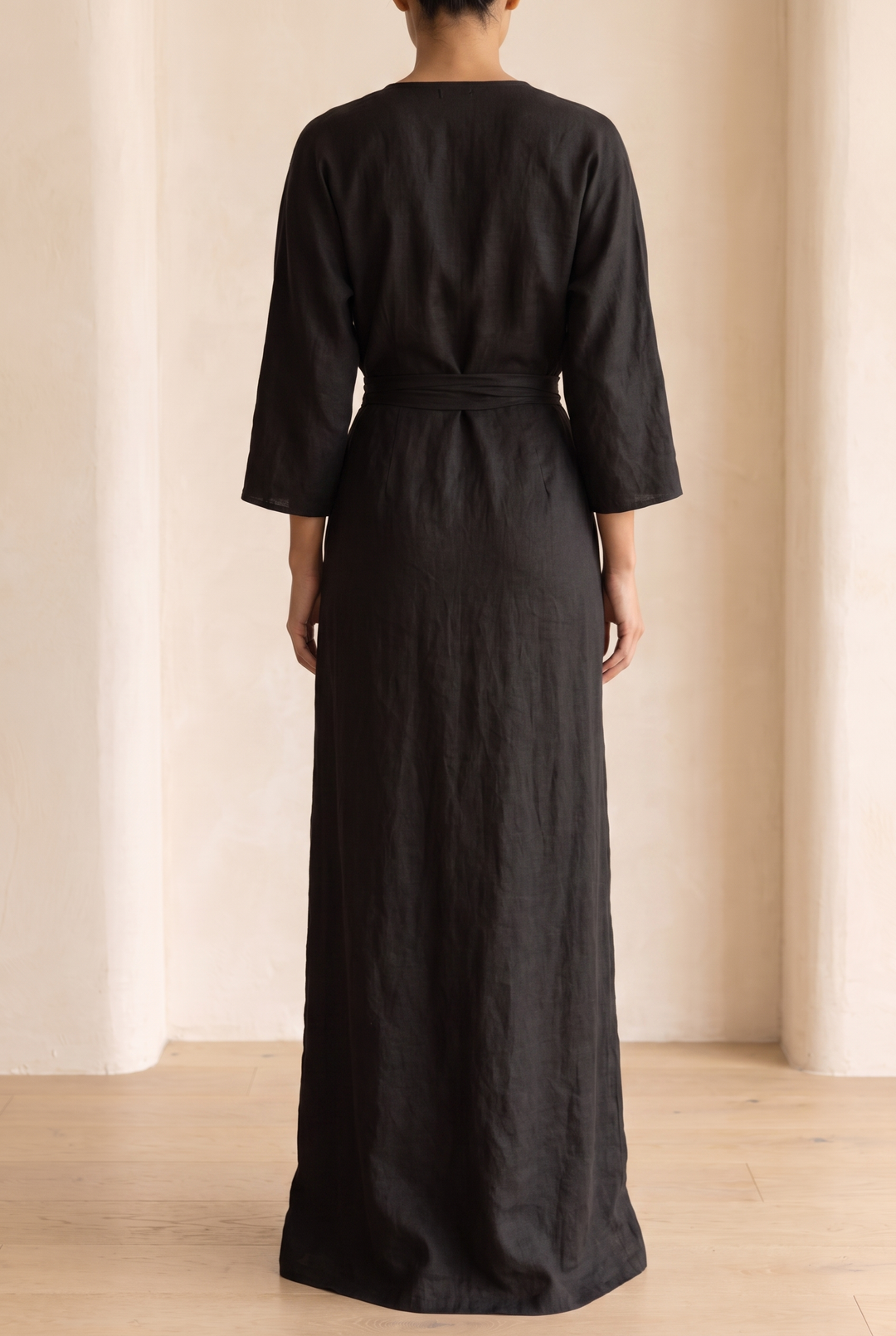 Relaxed fit women's V-neck maxi dress. Comfortable & chic for summer, beach, or casual events.