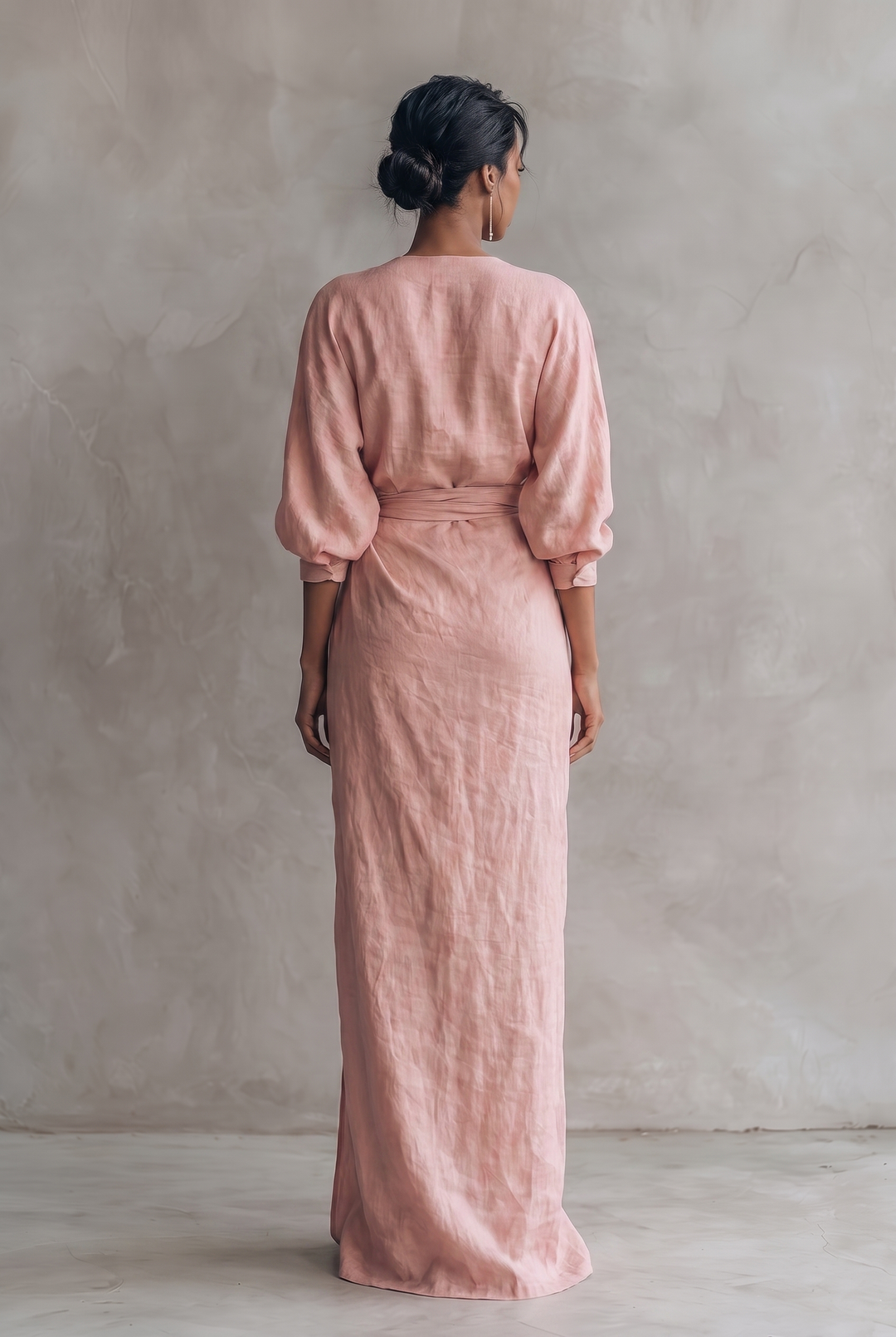 Stylish women's V-neck maxi dress. Versatile for casual outings, beach, or effortless daily fashion.