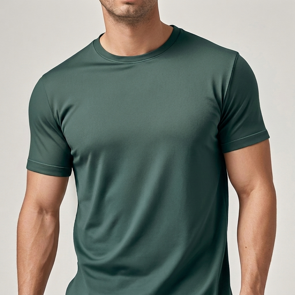 Everyday men's solid color t-shirt, short sleeve, crew neck, offering ultimate comfort.