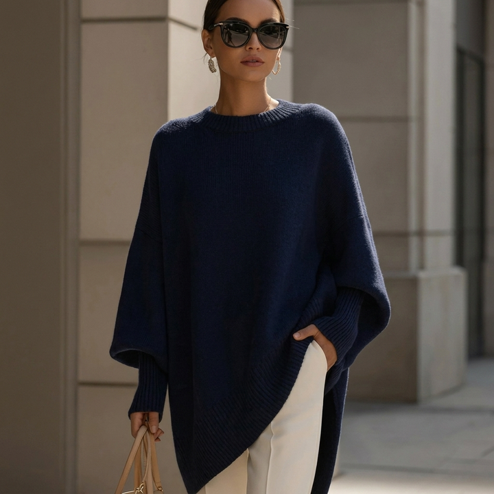 Women's versatile pullover sweater with a comfortable round neck. Great for fall & winter layering.