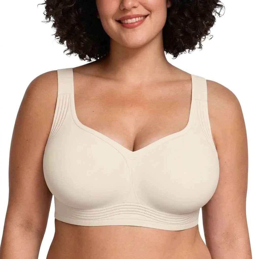 Seamless wireless full coverage push-up bra, designed for women's ultimate comfort & smooth silhouette.