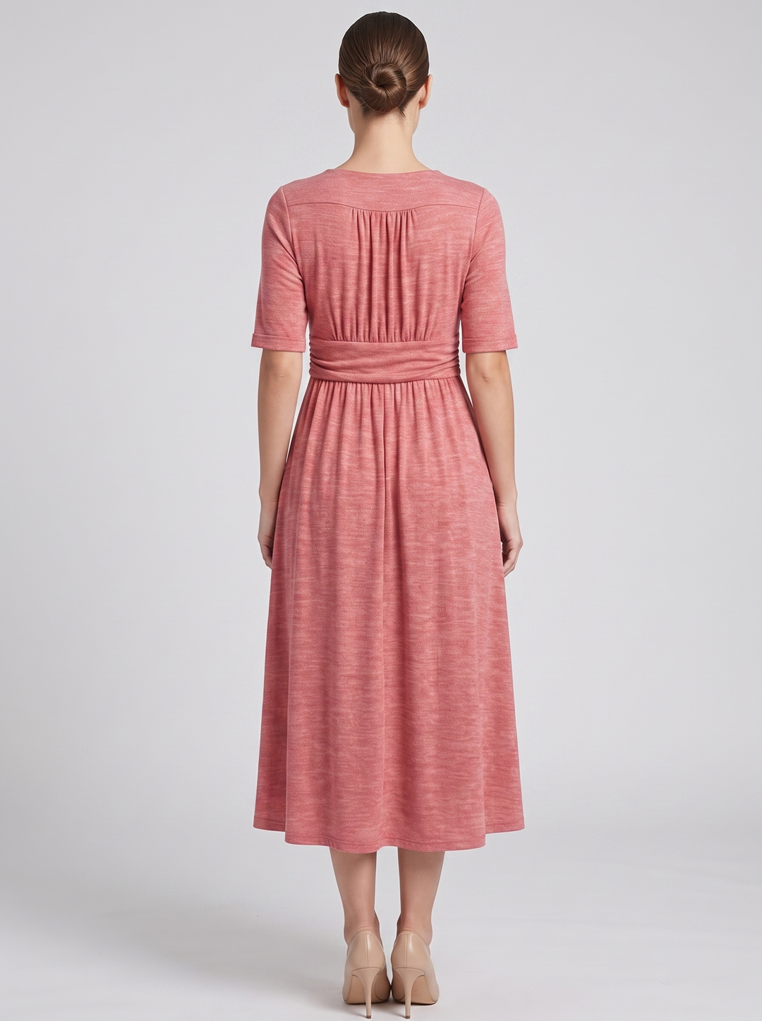 This versatile V-neck wrap maxi dress for women transitions from casual to formal effortlessly.