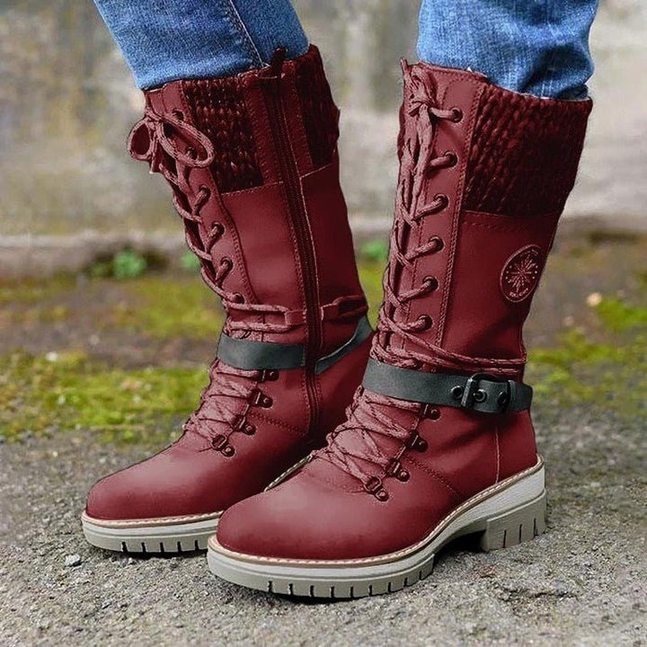 Durable women's orthopedic winter boots with ankle support & anti-slip sole. Perfect for cold, snowy days.