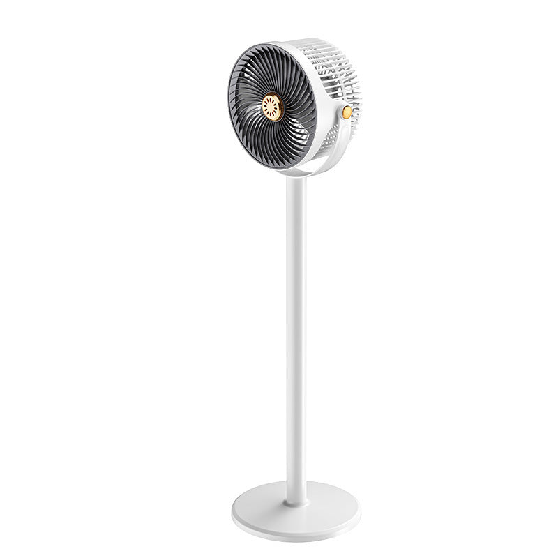 High-performance standing fan with remote control & 360° oscillation for powerful, quiet home cooling & air circulation.