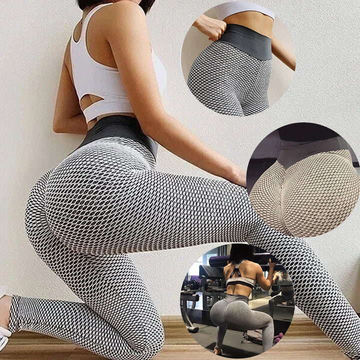 High-rise scrunch butt lifting fitness leggings for women, offering support and style.