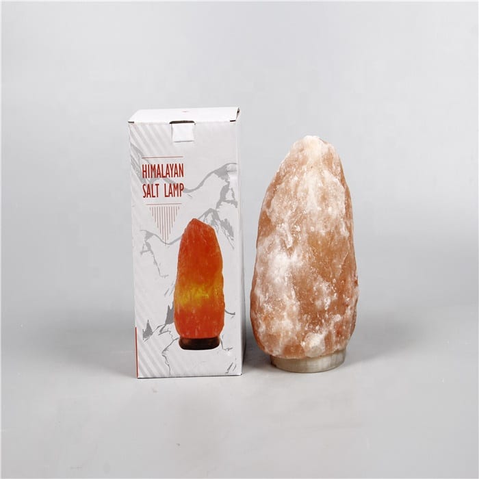 Crystal Himalayan Salt Lamp creating a serene, natural atmosphere with soft, calming ambient lighting.
