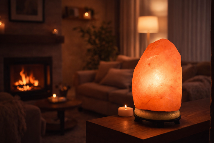Authentic Himalayan Salt Lamp, a unique home decor piece bringing natural light and a sense of calm.